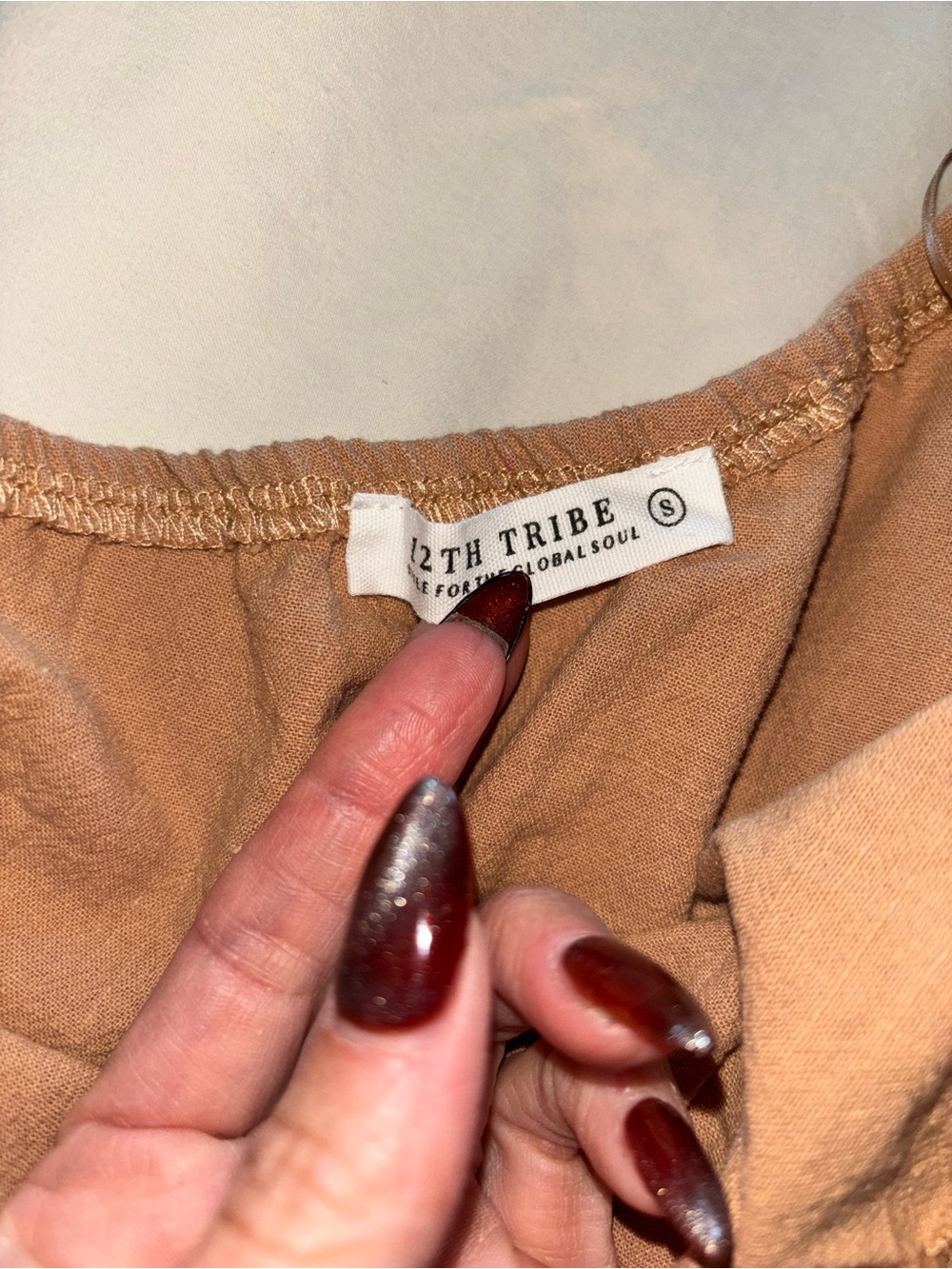 12th Tribe High-Waist Short set with long sleeve top - Picture 4 of 4